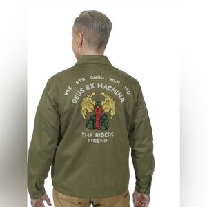 Deus Ex Machina Riders Friend Embroidered Souvenir Jacket Olive M Rare
